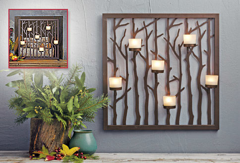 Stand de Pared Bosque de Luz

Escultural estructura de paneles metálicos sobre dos patas removibles, también se puede colgar en la pared. Incluye seis vasos portavotivas de vidrio.